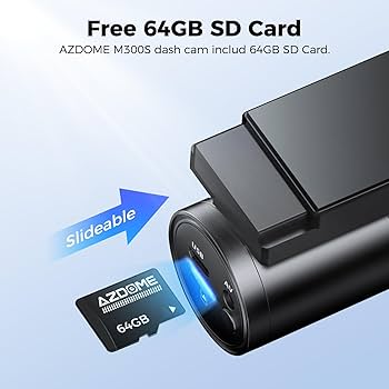 Amazon.com: AZDOME M300S 4K Ultra HD Dual Dash Cam Front and